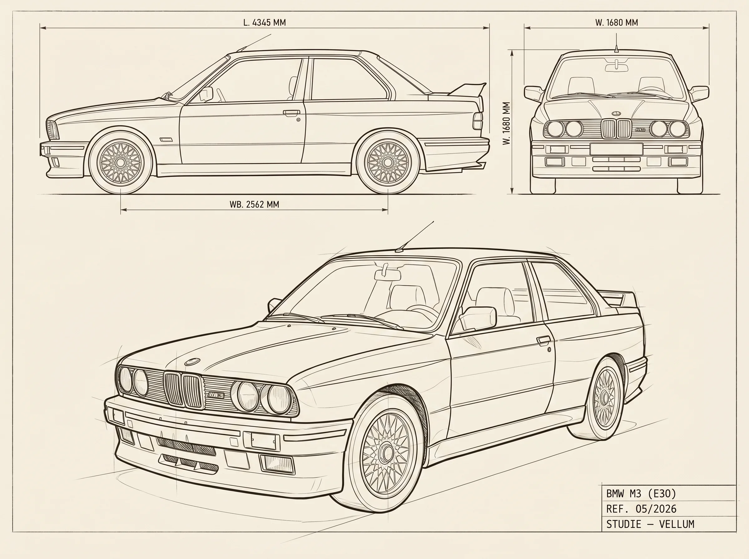 BMW M3 E30 · Blueprint