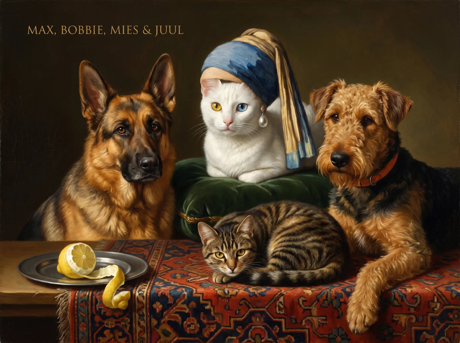 Max, Bobbie, Mies & Juul