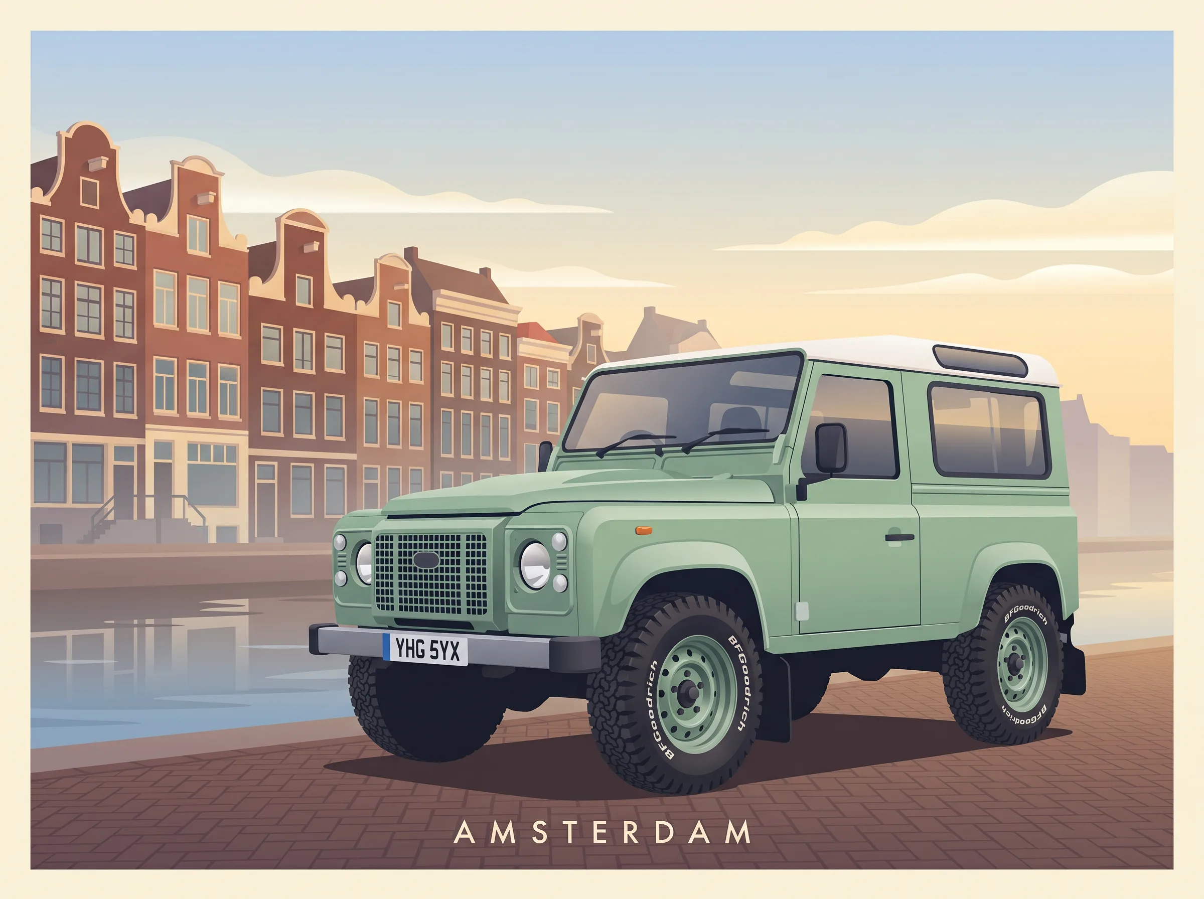 Land Rover Defender 90 · Lage Landen
