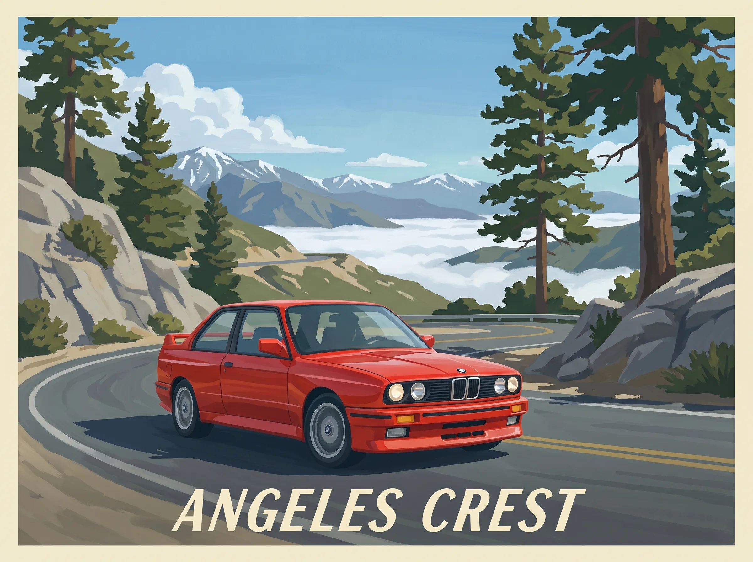 BMW M3 E30 · Angeles Crest