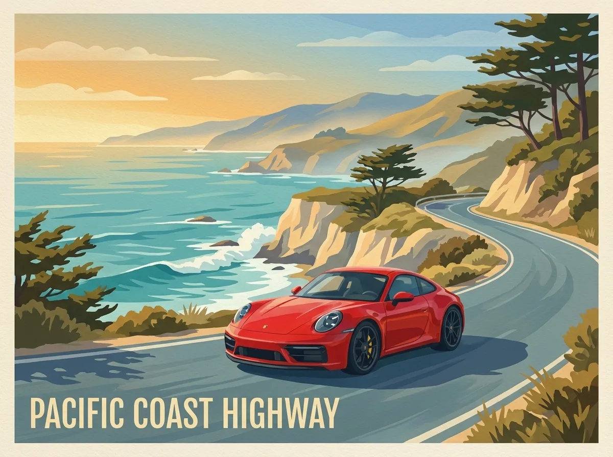 Porsche 911 · Pacific Coast Highway