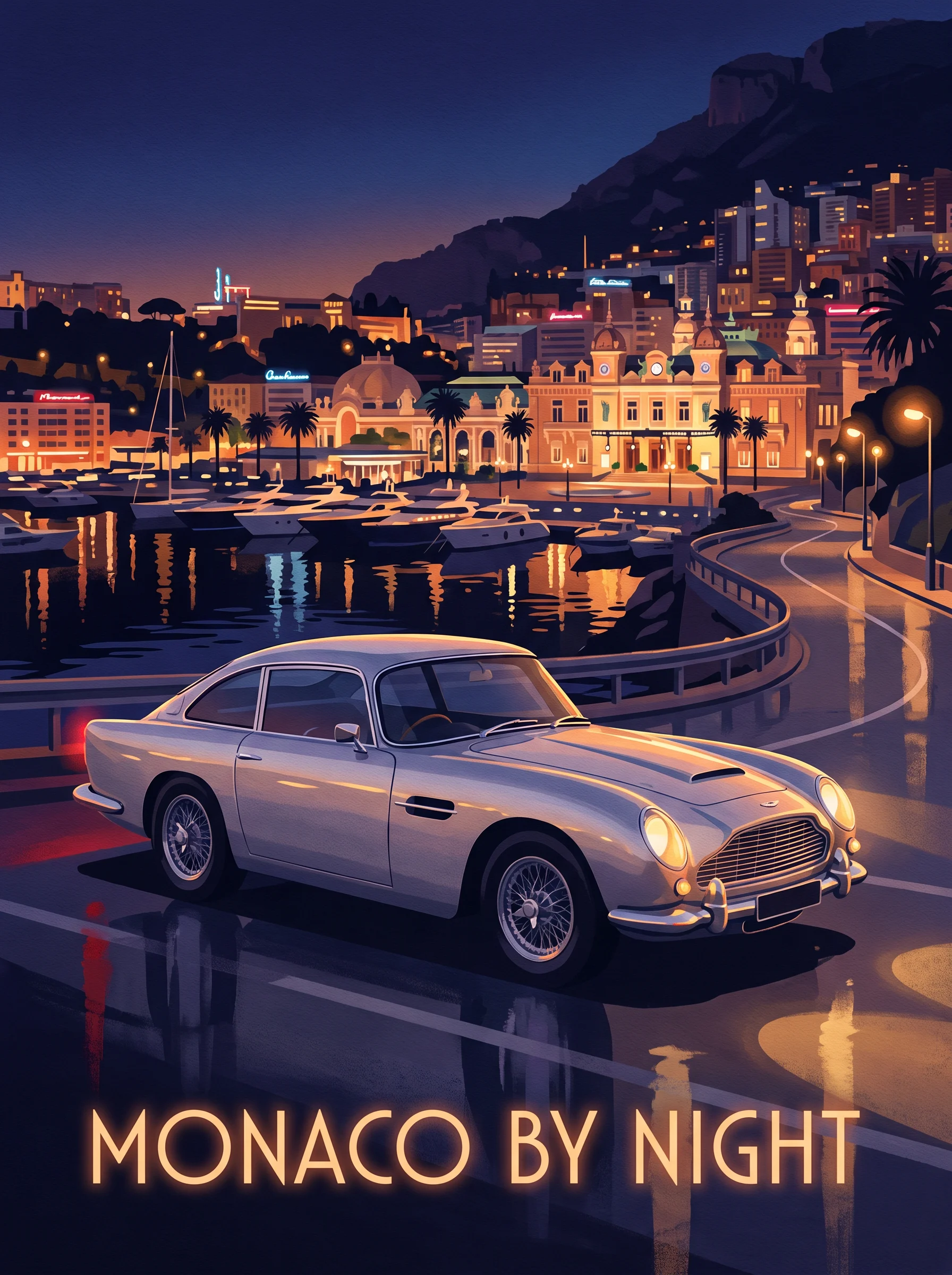 Aston Martin DB5 — Monaco by Night