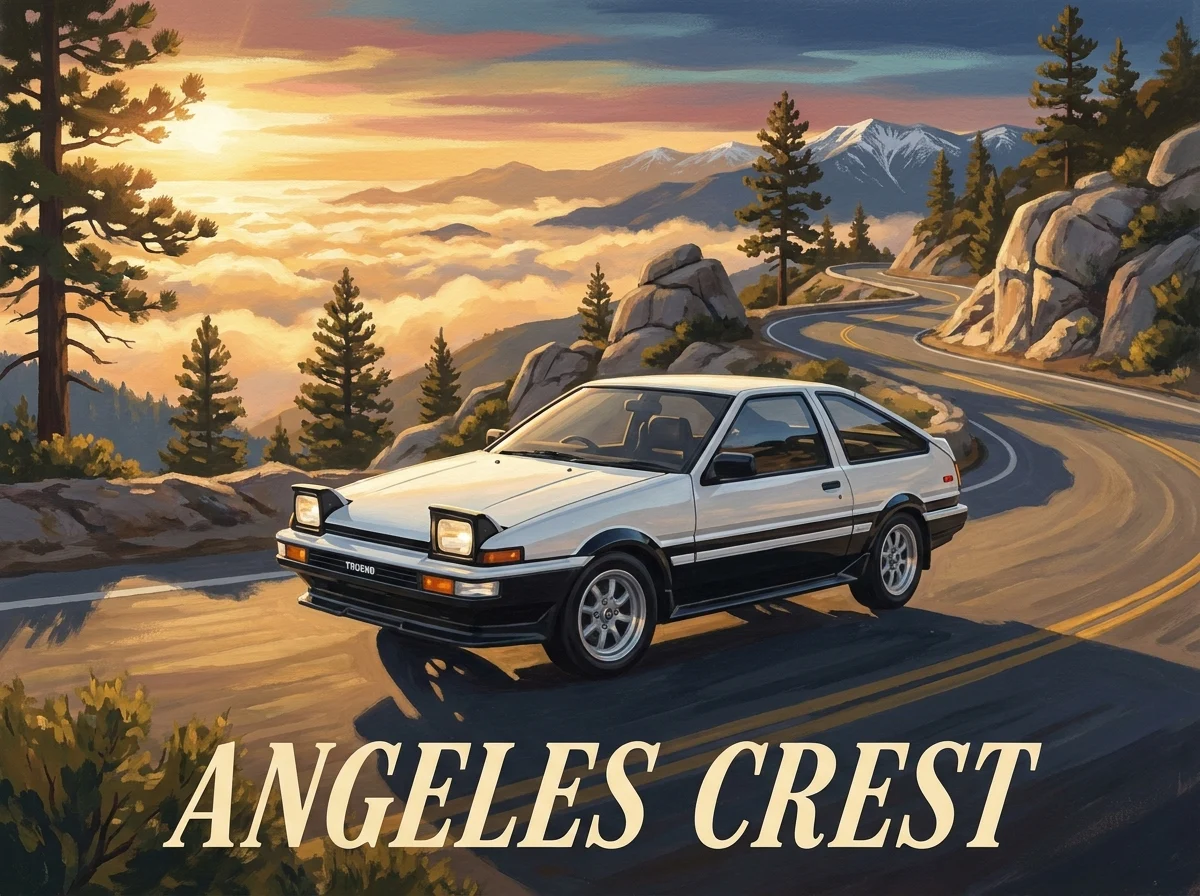 Toyota AE86 — Angeles Crest